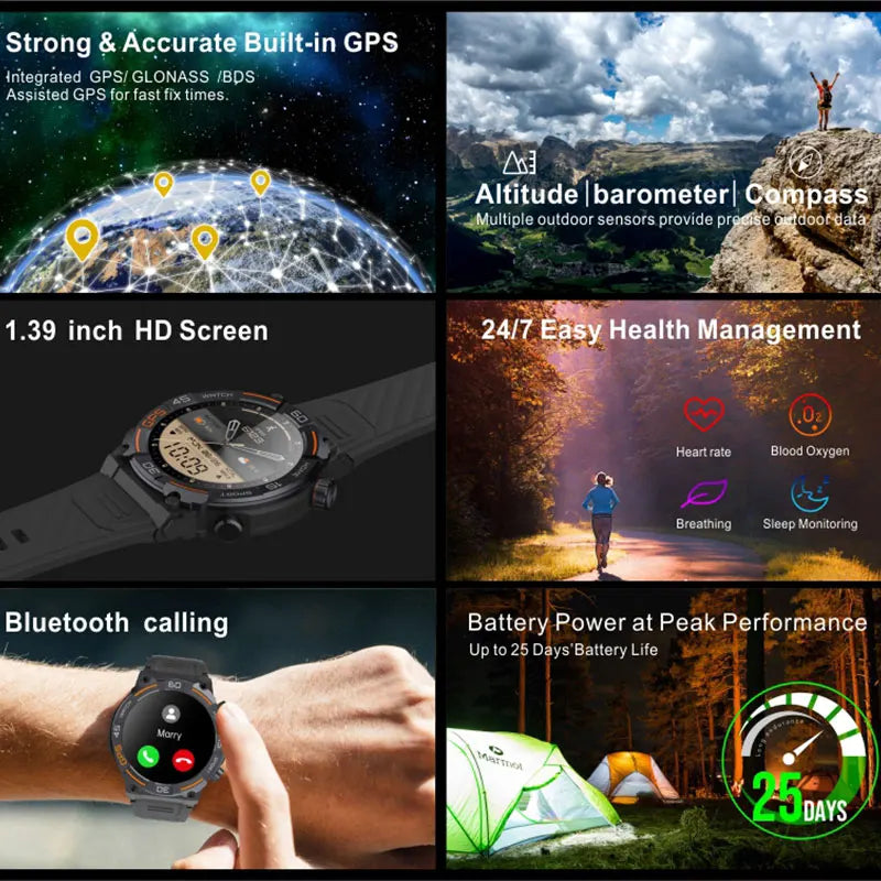 MG02 GPS Smart Watch Waterproof