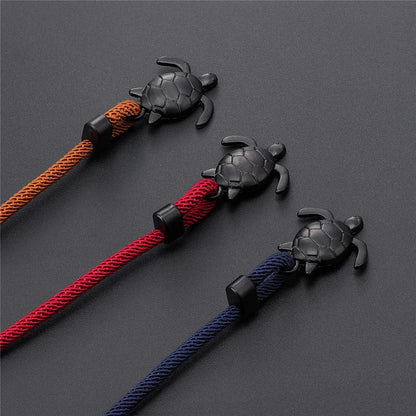 Verstellbares Milano-Seilarmband mit Schildkrötenmotiv