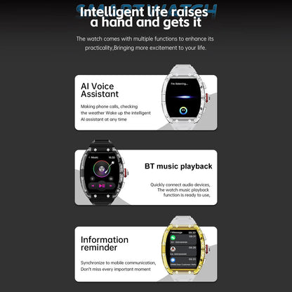 WS-6 Smart Watch 1.86&quot; Fitness Tracker Waterproof