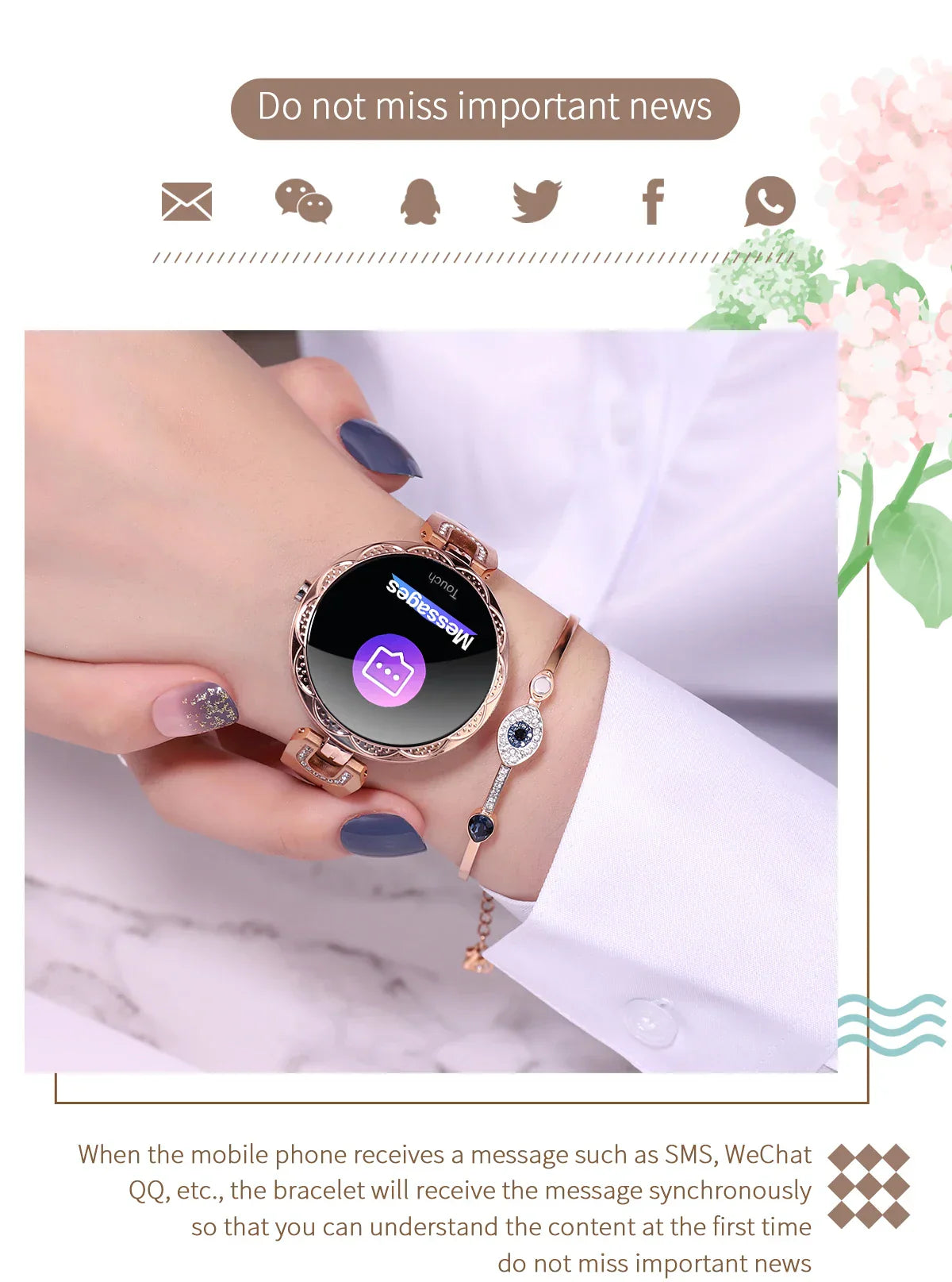 Metallic Minimalist Lady Smartwatch