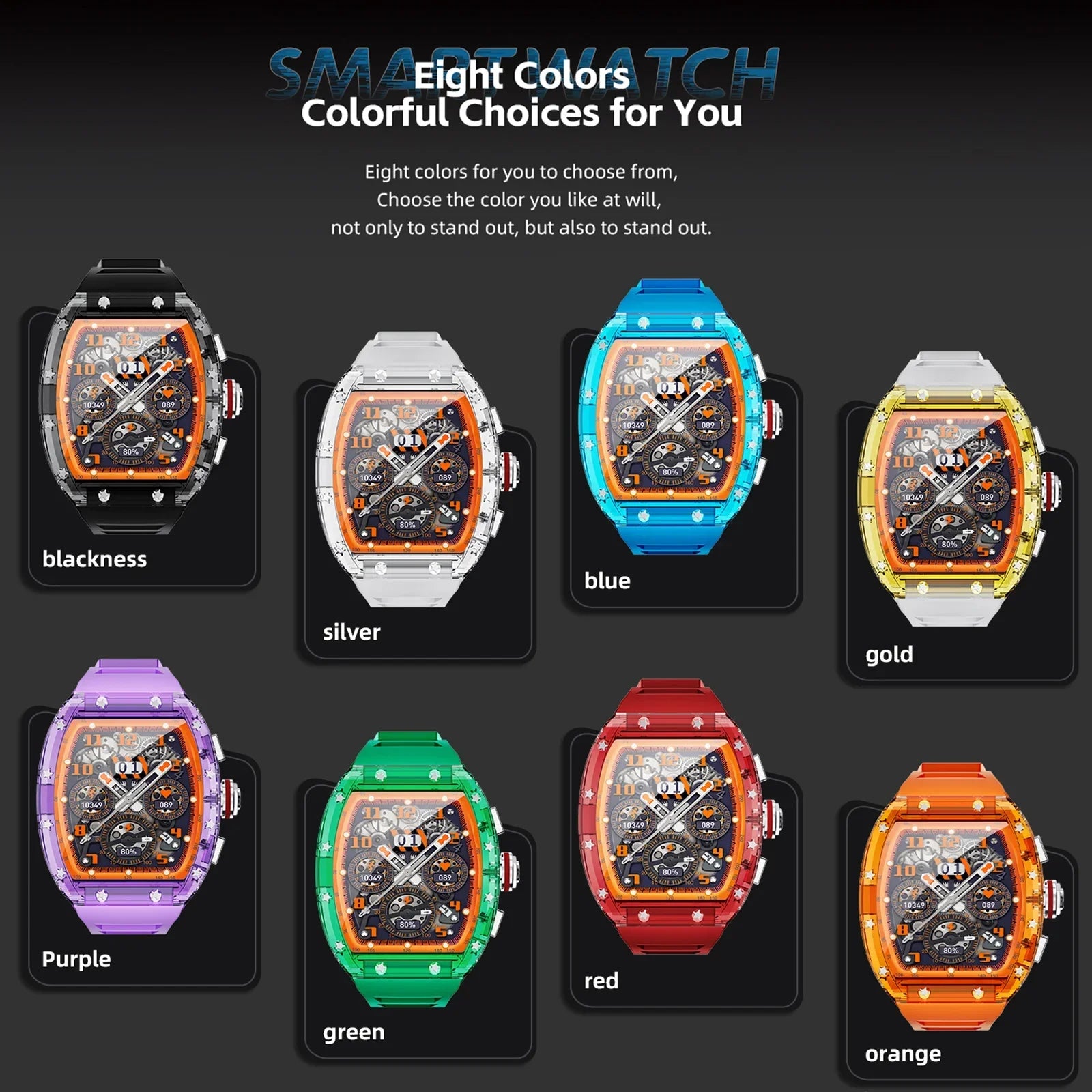 WS-6 Smart Watch 1.86&quot; Fitness Tracker Waterproof