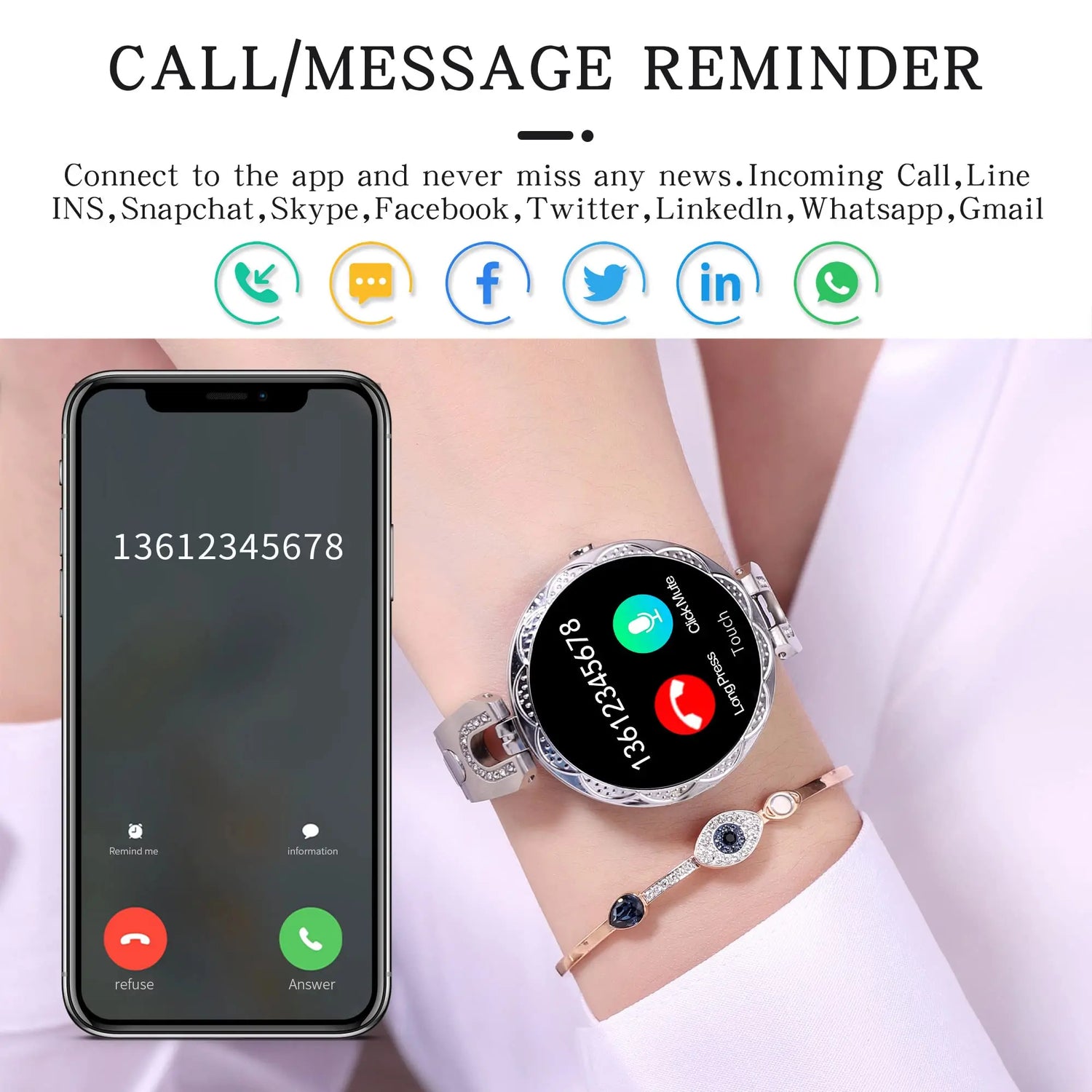 Metallic Minimalist Lady Smartwatch
