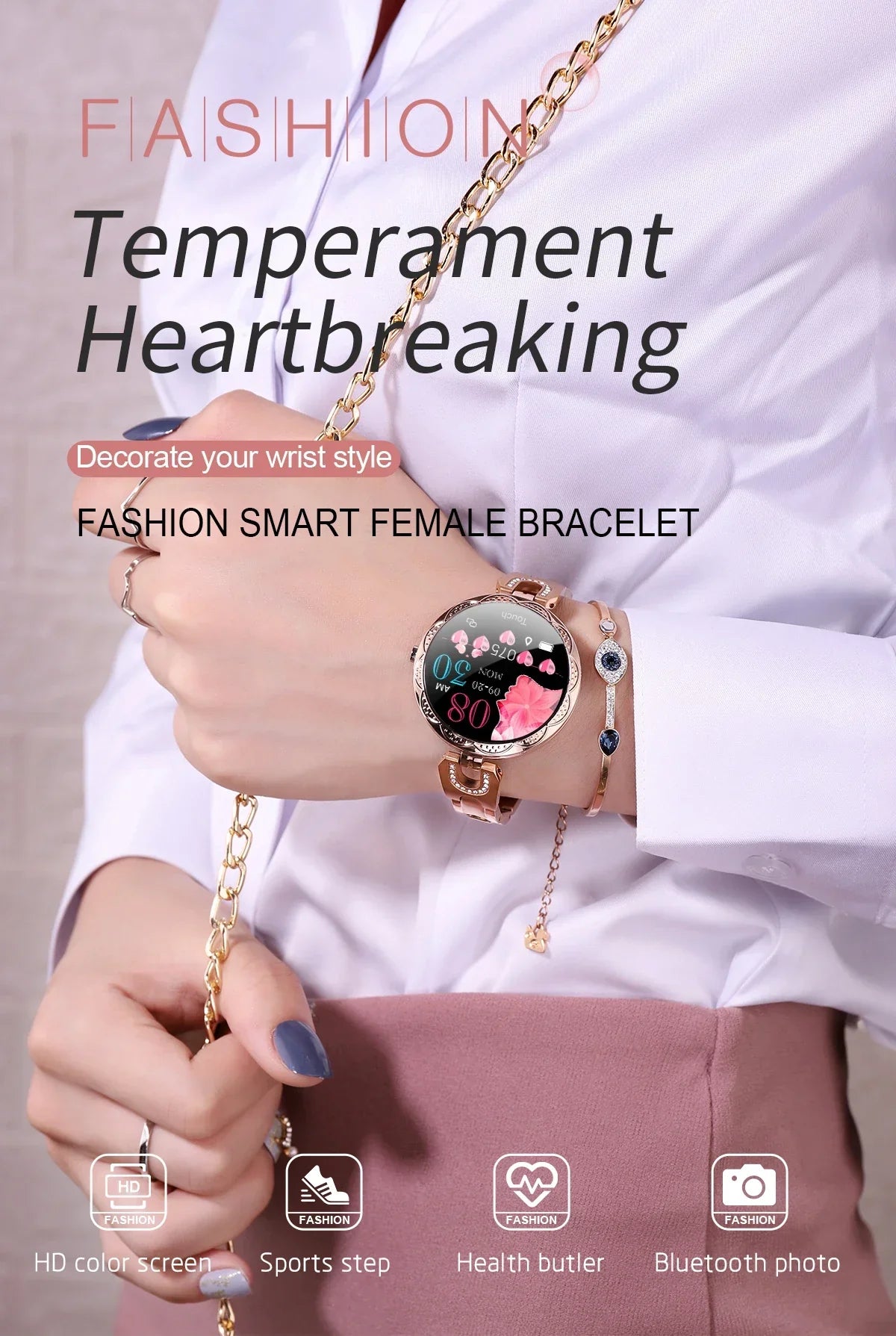 Metallic Minimalist Lady Smartwatch